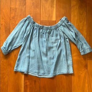 Off the shoulder denim too